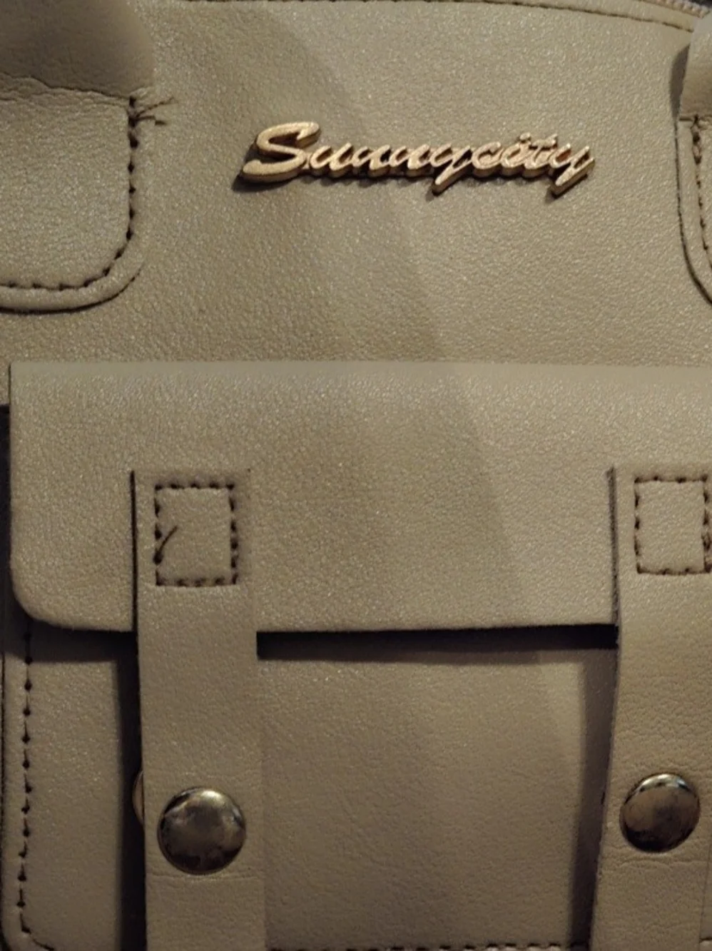 Cream Crossbody Satchel - Women's Handbag